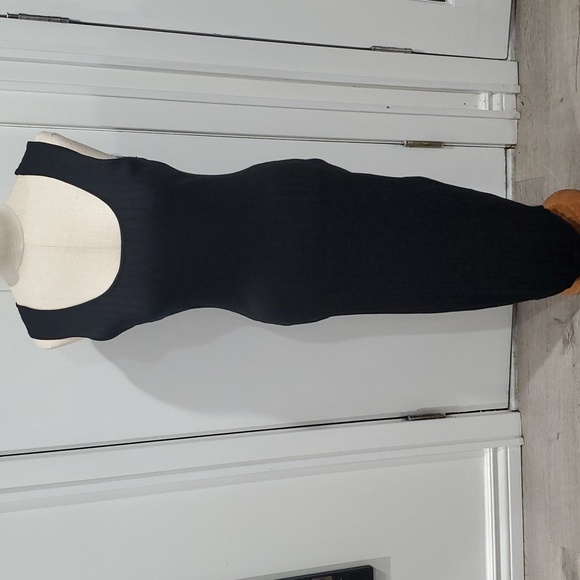 NEW Almost Famous Scoop Neck Knitted Ribbed Midi Black Dress sz XL - Picture 2 of 10